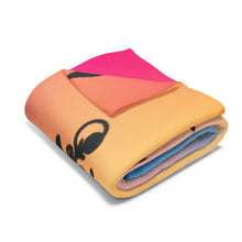 Load image into Gallery viewer, Bohemian Floral Crescent Moon Fleece Blanket - Cozy Home Decor for Dreamers