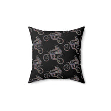 Load image into Gallery viewer, Motorcycle Rider Square Pillow – Cozy Décor for Bike Enthusiasts