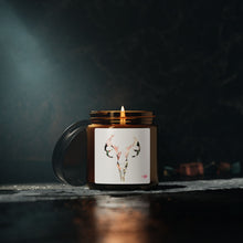 Load image into Gallery viewer, Artistic Skull Scented Soy Candle - Unique Amber Jar Decor