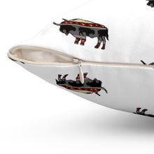 Load image into Gallery viewer, Whimsical Buffalo Print Pillow - Cozy Home Décor