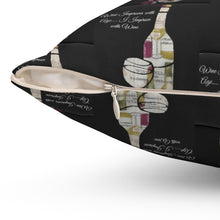 Load image into Gallery viewer, Wine Lover's Decorative Pillow - Perfect Gift for Celebrations & Cozy Evenings