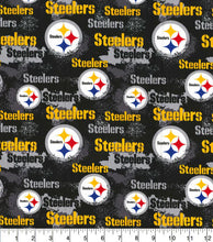 Load image into Gallery viewer, Handmade Placemat Or Table Runner Steelers Distressed