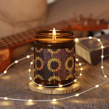 Load image into Gallery viewer, Sunflower Scented Soy Candle - Eco-Friendly Amber Jar