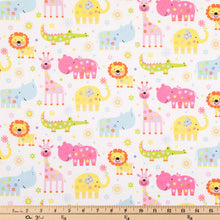 Load image into Gallery viewer, Nursery Safari Flannel Fabric