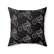 Load image into Gallery viewer, Motorcycle Rider Square Pillow – Cozy Décor for Bike Enthusiasts