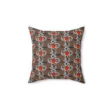 Load image into Gallery viewer, Cross With Rose Square Pillow - Cozy Home Decor Accent