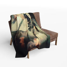 Load image into Gallery viewer, Cozy Arctic Fleece Blanket with Elk-Inspired Design
