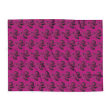 Load image into Gallery viewer, Cozy Arctic Fleece Blanket with Vibrant Pink Floral Design