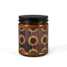 Load image into Gallery viewer, Sunflower Scented Soy Candle - Eco-Friendly Amber Jar