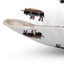 Load image into Gallery viewer, Whimsical Buffalo Print Pillow - Cozy Home Décor