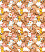 Load image into Gallery viewer, Handmade Placemat Or Table Runner Farm Babies on Blue Nursery