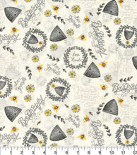 Load image into Gallery viewer, Handmade Valance or Curtain Panel Bee Hives And Sunflowers White