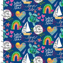 Load image into Gallery viewer, Seas the Day by 3 Wishes Flat Fold Assortment 22 Yard Bundle Cotton Fabric