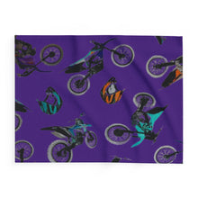 Load image into Gallery viewer, Vibrant Motorcycle Fleece Blanket - Cozy Throw for Bikers, Riders, Gifts, Home Decor, Kids' Room