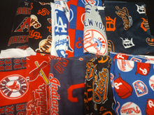 Load image into Gallery viewer, Assorted Baseball MLB Fleece Fabric - 3 lb Scrap Bundle