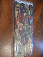 Load image into Gallery viewer, Farm Barns & Trucks Red Cotton Fabric by the Bolt