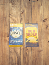 Load image into Gallery viewer, Big Ass Bricks of Soaps -Set of 2 (Bay Rum & Busch, Navel Diplomacy & Gun Smoke, Navel Diplomacy & Bay Rum, Or Busch& Gun Smoke)