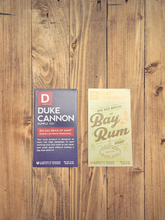 Load image into Gallery viewer, Big Ass Bricks of Soaps -Set of 2 (Bay Rum & Busch, Navel Diplomacy & Gun Smoke, Navel Diplomacy & Bay Rum, Or Busch& Gun Smoke)