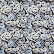 Load image into Gallery viewer, Handmade Placemat Or Table Runner Gray Peace Pebbles