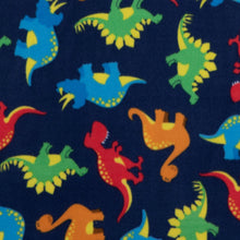Load image into Gallery viewer, Handmade Single Layer Fleece 58"x 72" Throw Blanket "Multi-Color Dinosaurs ”