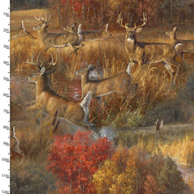 Load image into Gallery viewer, Handmade Placemat Or Table Runner Whitetail Country Frolicking Deer Multi