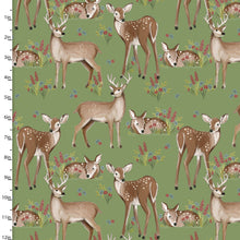 Load image into Gallery viewer, Handmade Placemat Or Table Runner Autumn Meadow Deer Friends Black