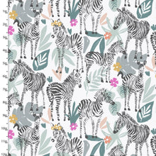 Load image into Gallery viewer, Handmade Placemat Or Table Runner Zebra Dazzle Dazzle of Zebras White