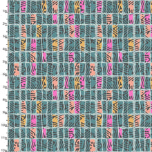 Load image into Gallery viewer, Handmade Placemat Or Table Runner Zebra Dazzle Funky Geo Turquoise