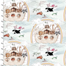 Load image into Gallery viewer, Handmade Placemat Or Table Runner Two by Two Animal Journey Blue