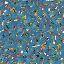 Load image into Gallery viewer, Handmade Placemat Or Table Runner Fish Tails Lures Dark Turquoise