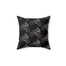 Load image into Gallery viewer, Motorcycle Rider Square Pillow – Cozy Décor for Bike Enthusiasts