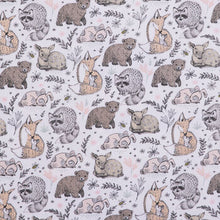 Load image into Gallery viewer, Pink Woodland Animals Flannel Fabric