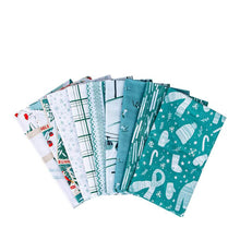 Load image into Gallery viewer, Assorted Ski Hill Teal 9 Yard Flat Fold Bundle