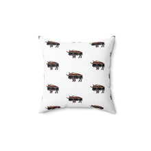 Load image into Gallery viewer, Whimsical Buffalo Print Pillow - Cozy Home Décor