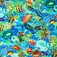 Load image into Gallery viewer, Handmade Placemat Or Table Runner Sea Life Paradise Tropical Fish Calico