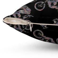 Load image into Gallery viewer, Motorcycle Rider Square Pillow – Cozy Décor for Bike Enthusiasts