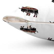 Load image into Gallery viewer, Whimsical Buffalo Print Pillow - Cozy Home Décor