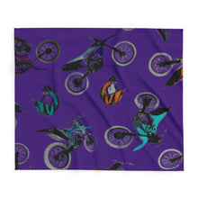 Load image into Gallery viewer, Vibrant Motorcycle Fleece Blanket - Cozy Throw for Bikers, Riders, Gifts, Home Decor, Kids' Room