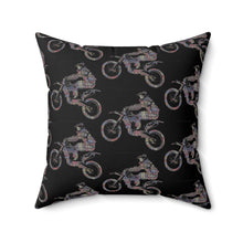 Load image into Gallery viewer, Motorcycle Rider Square Pillow – Cozy Décor for Bike Enthusiasts