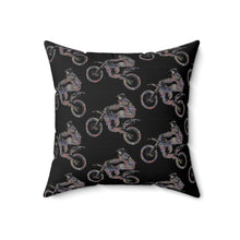 Load image into Gallery viewer, Motorcycle Rider Square Pillow – Cozy Décor for Bike Enthusiasts