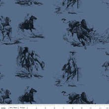 Load image into Gallery viewer, Handmade Valance or Curtain Panel Back of the Chutes Main Denim