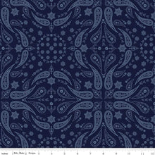 Load image into Gallery viewer, Handmade Placemat Or Table Runner Back of the Chutes Bandana Navy