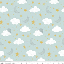 Load image into Gallery viewer, Handmade Placemat Or Table Runner Its A Boy Aqua Moon and Stars