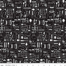 Load image into Gallery viewer, Handmade Placemat Or Table Runner Flour & Flower Chalkboard Black