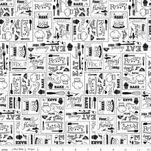 Load image into Gallery viewer, Handmade Placemat Or Table Runner Flour & Flower Chalkboard White