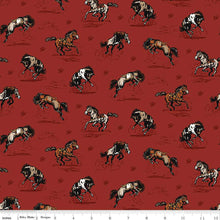 Load image into Gallery viewer, Handmade Placemat Or Table Runner John Wayne Courage Horses Barn Red