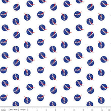 Load image into Gallery viewer, Handmade Placemat Or Table Runner Outer Space by NASA Logo Toss White