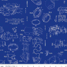 Load image into Gallery viewer, Handmade Placemat Or Table Runner Outer Space by NASA Spacesuit Patent Blue