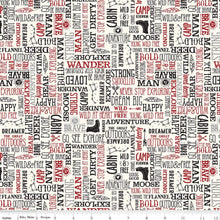 Load image into Gallery viewer, Handmade Blanket, Burp Rag/ Security Blanket, and Bib Wild at Heart Words Cream