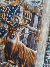 Load image into Gallery viewer, Handmade Patriotic Deer Quilt 44" x 56"